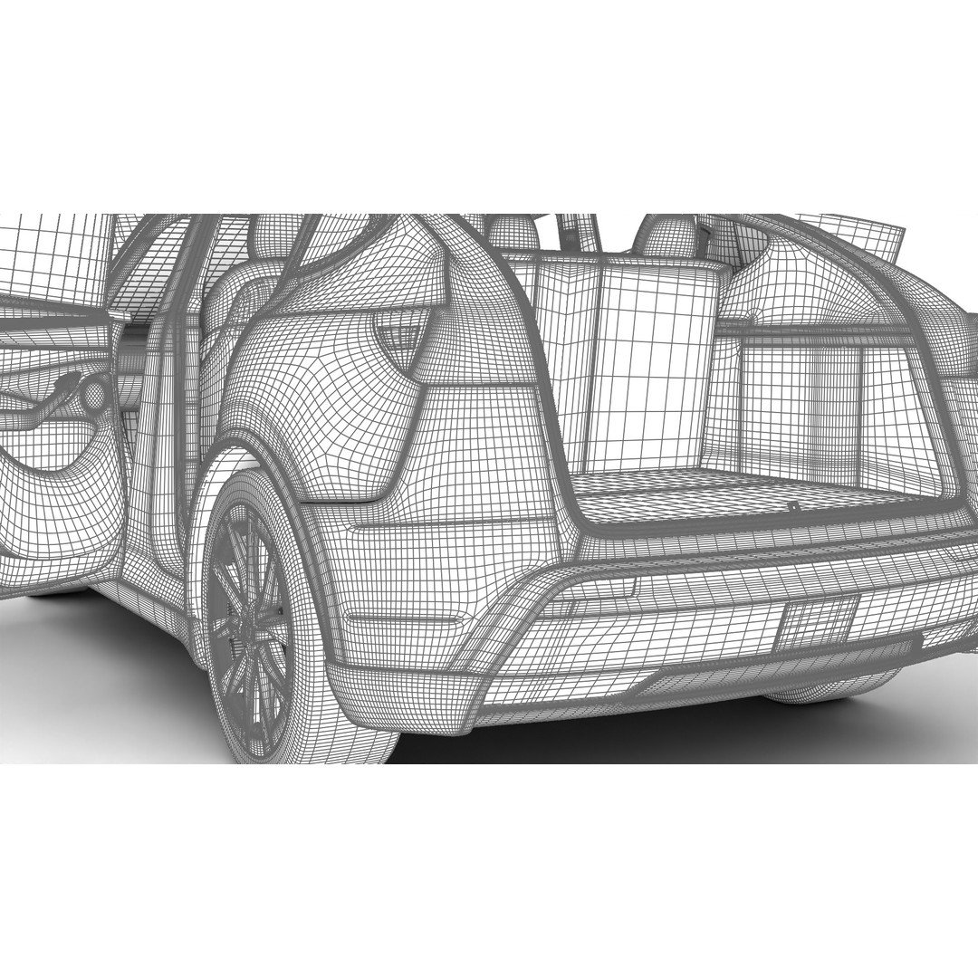 Tesla Model Y 2025 3D Model – High Poly Rigged Car Asset, FBX, Blender - View 40