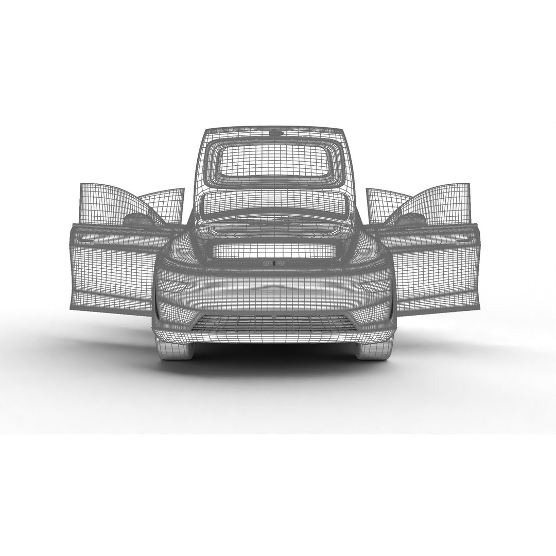 Tesla Model Y 2025 3D Model – High Poly Rigged Car Asset, FBX, Blender - View 43