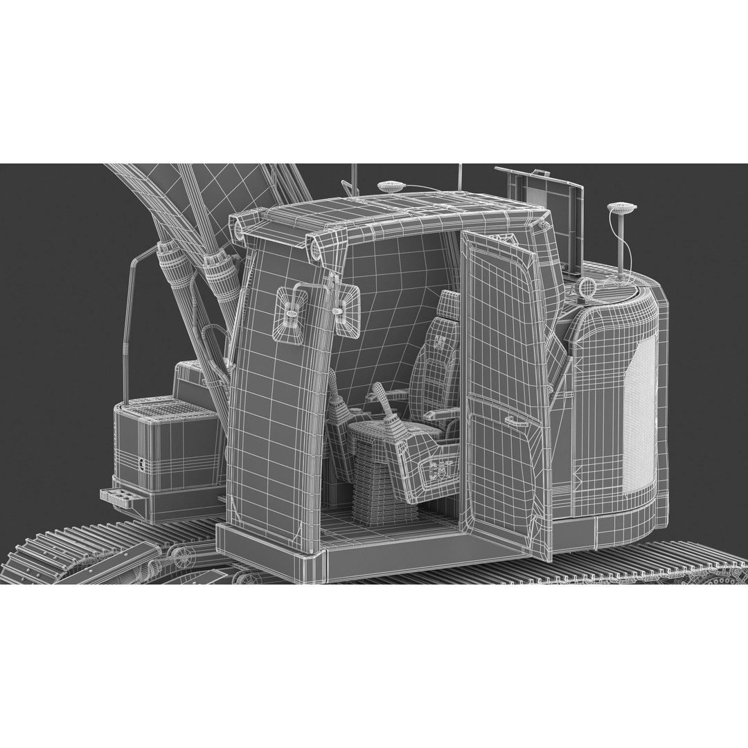 CAT 315 Excavator 3D Model – High-Quality Game Asset, FBX & OBJ