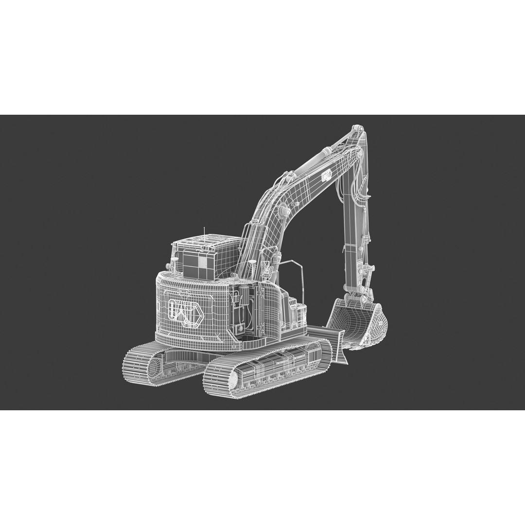 CAT 315 Excavator 3D Model – High-Quality Game Asset, FBX & OBJ - View 27