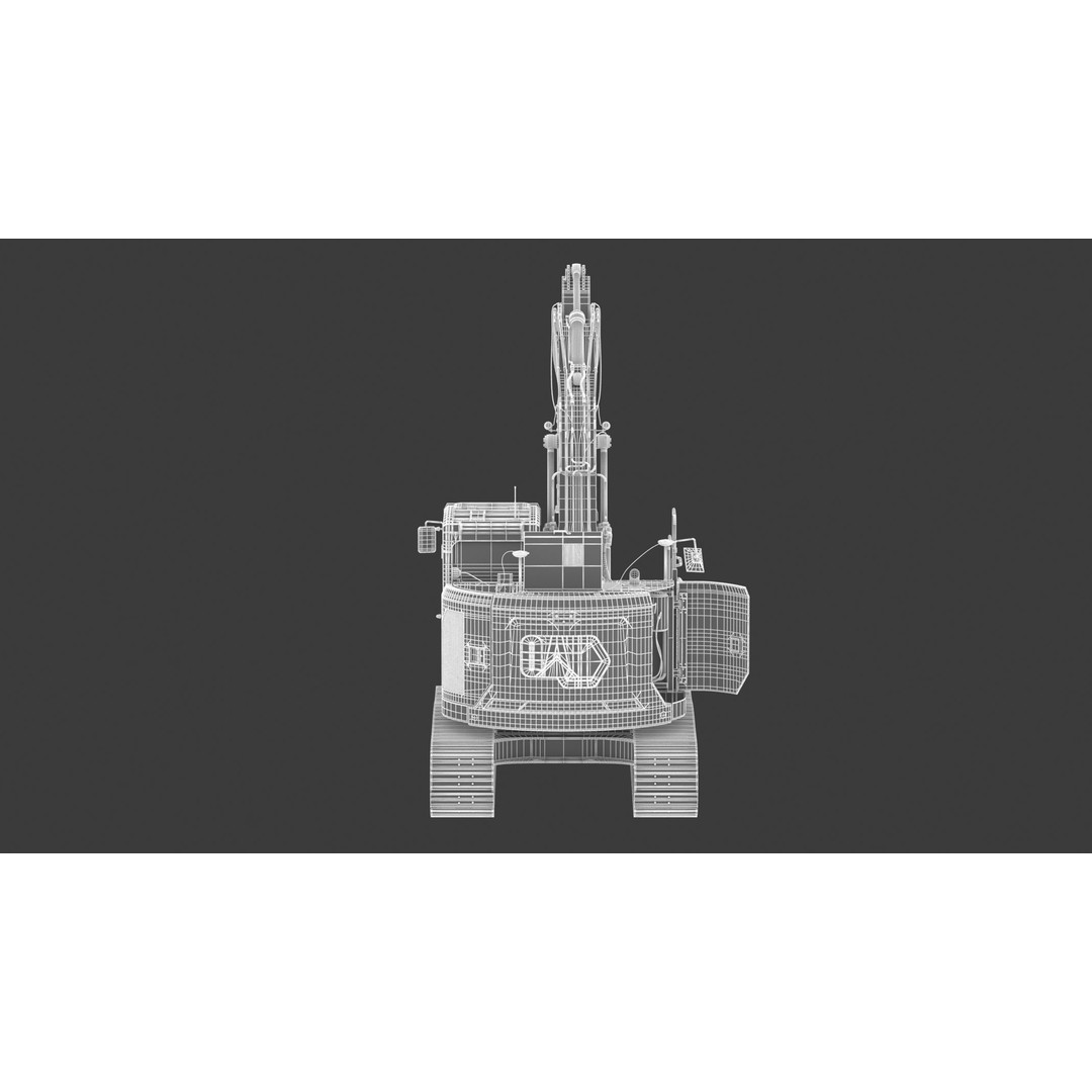 CAT 315 Excavator 3D Model – High-Quality Game Asset, FBX & OBJ - View 28