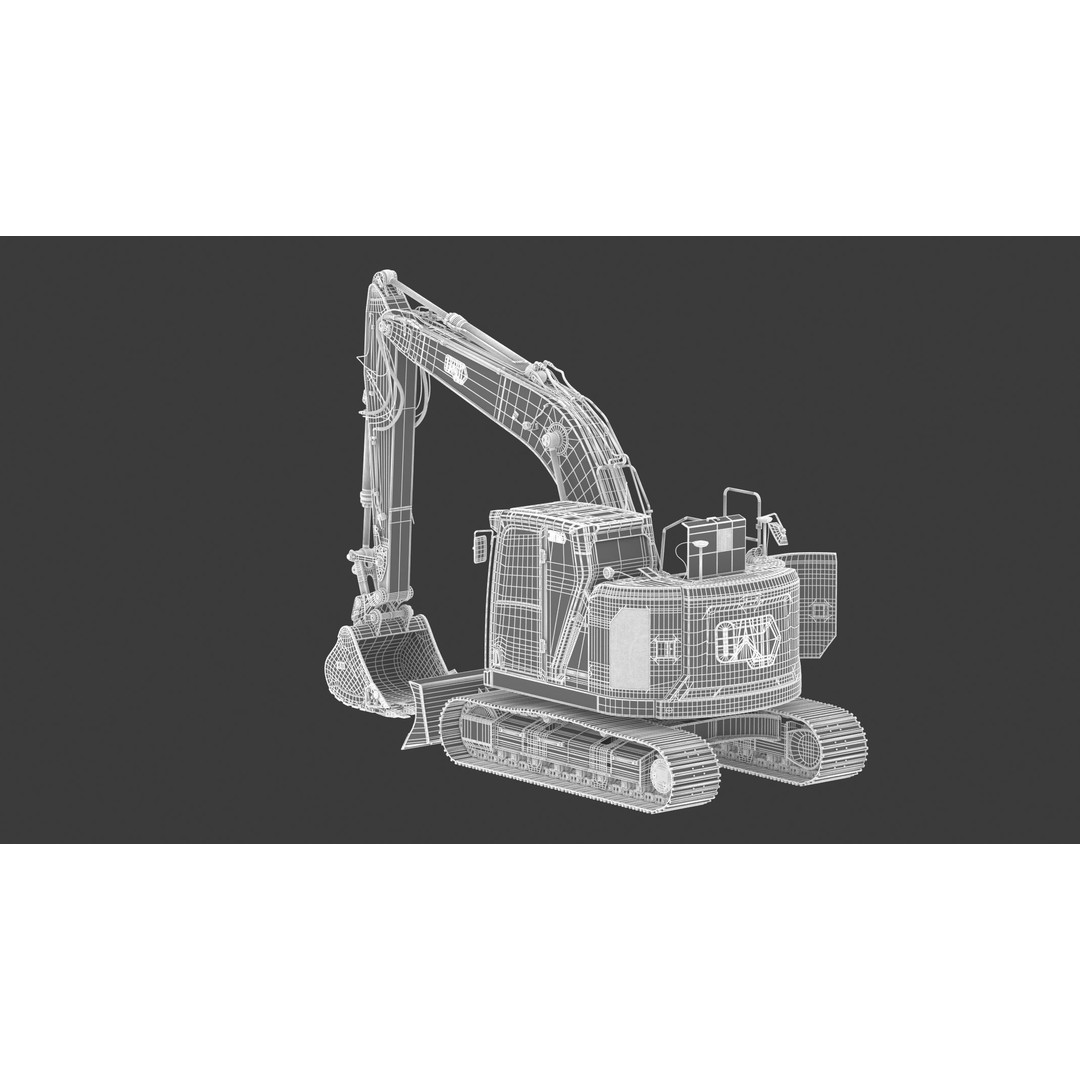 CAT 315 Excavator 3D Model – High-Quality Game Asset, FBX & OBJ - View 29