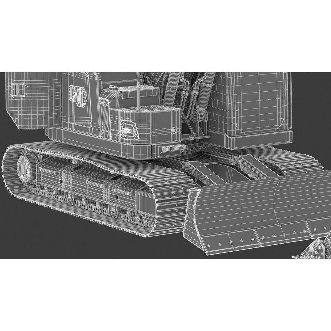 CAT 315 Excavator 3D Model – High-Quality Game Asset, FBX & OBJ - View 35