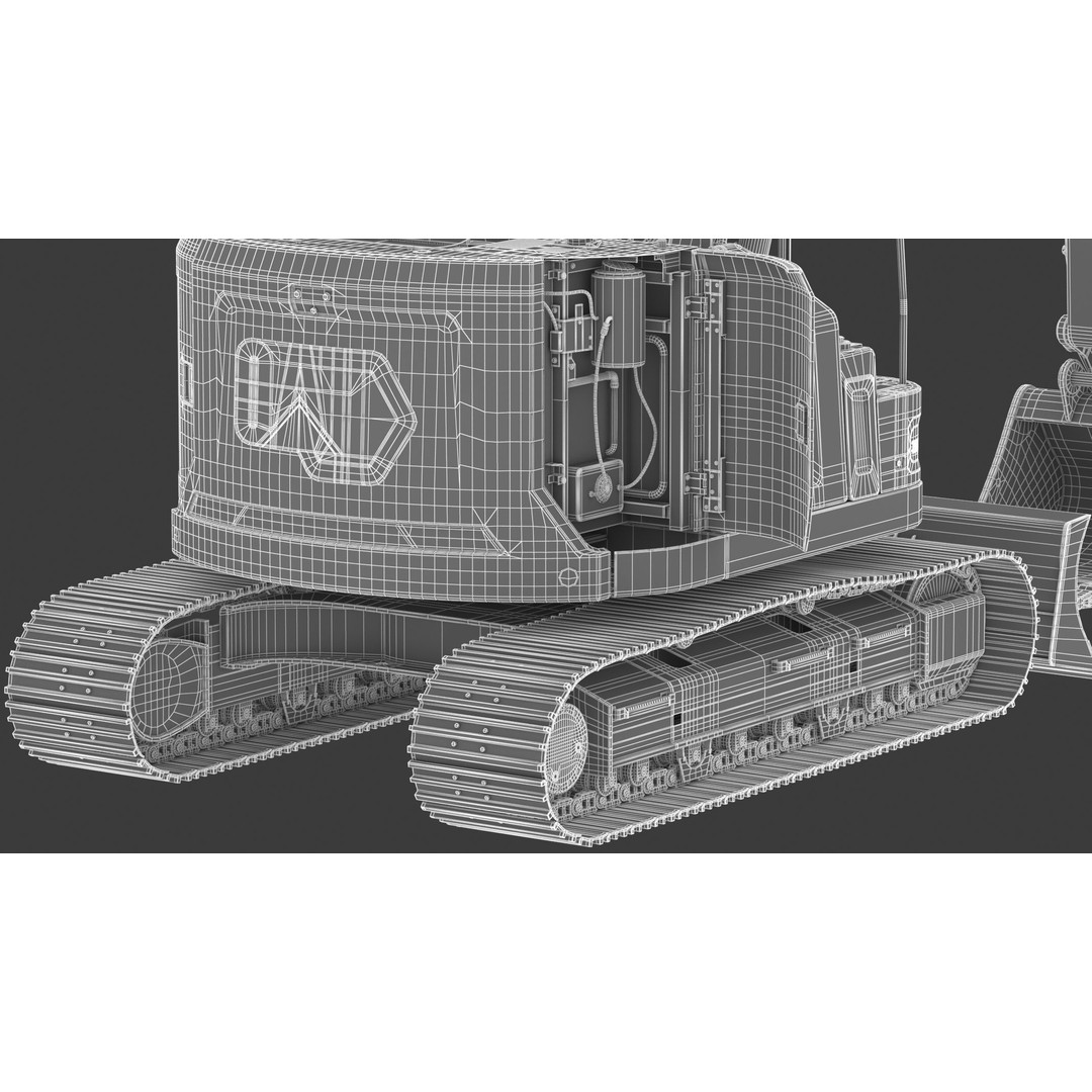 CAT 315 Excavator 3D Model – High-Quality Game Asset, FBX & OBJ - View 37