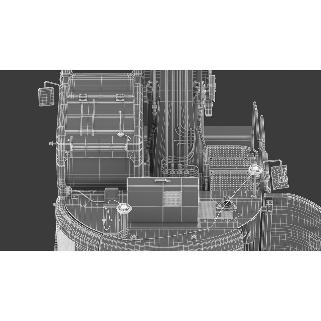 CAT 315 Excavator 3D Model – High-Quality Game Asset, FBX & OBJ - View 38