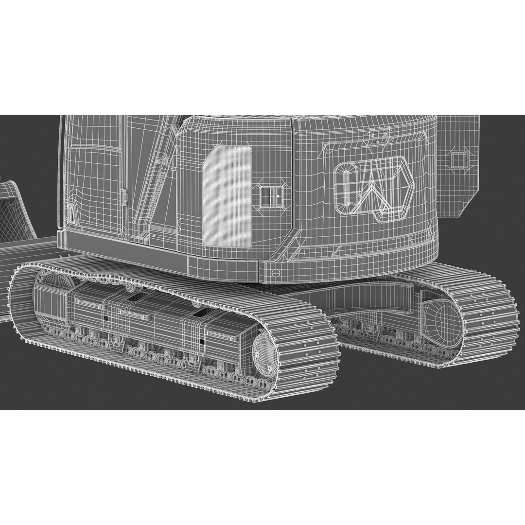 CAT 315 Excavator 3D Model – High-Quality Game Asset, FBX & OBJ - View 39