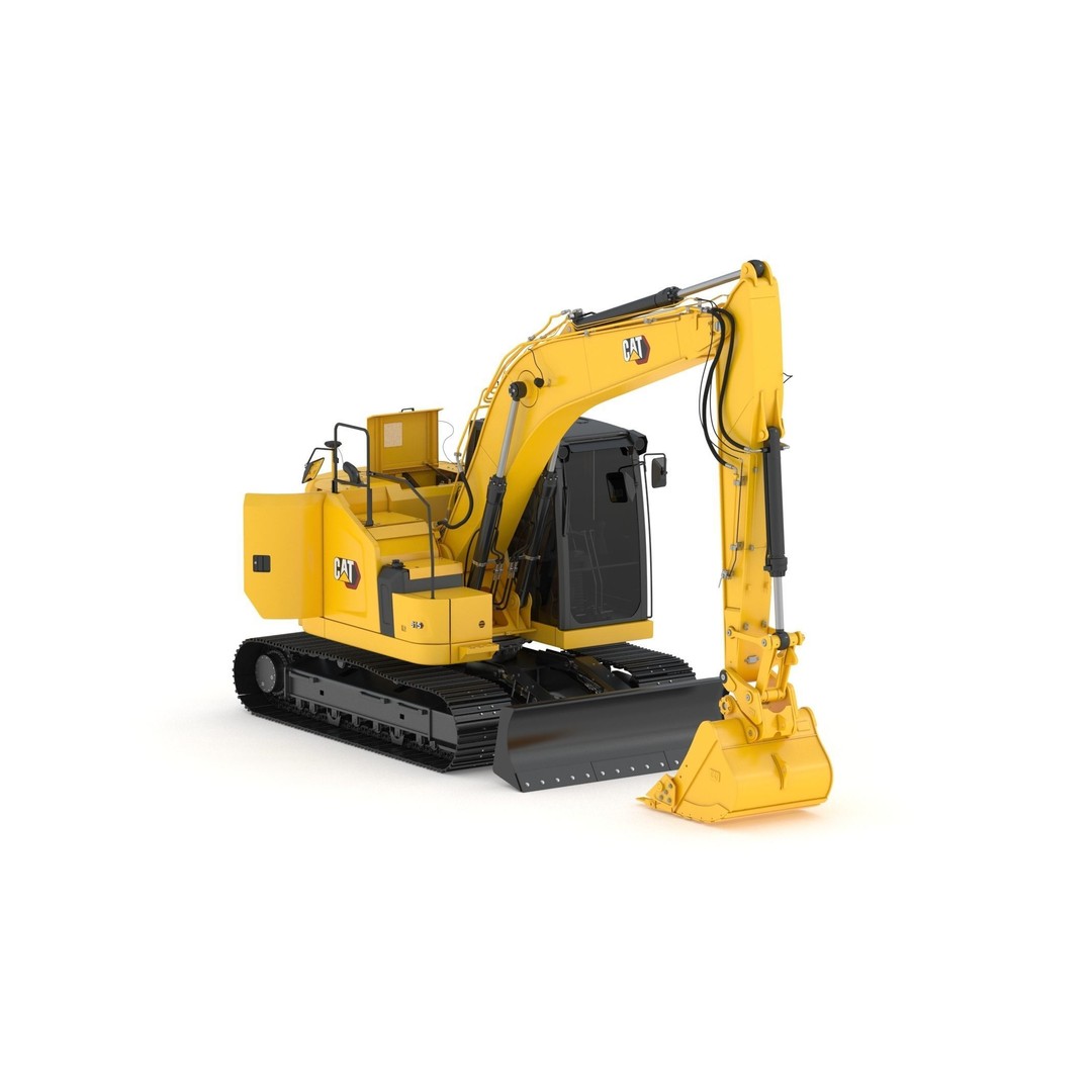 CAT 315 Excavator 3D Model – High-Quality Game Asset, FBX & OBJ - View 4