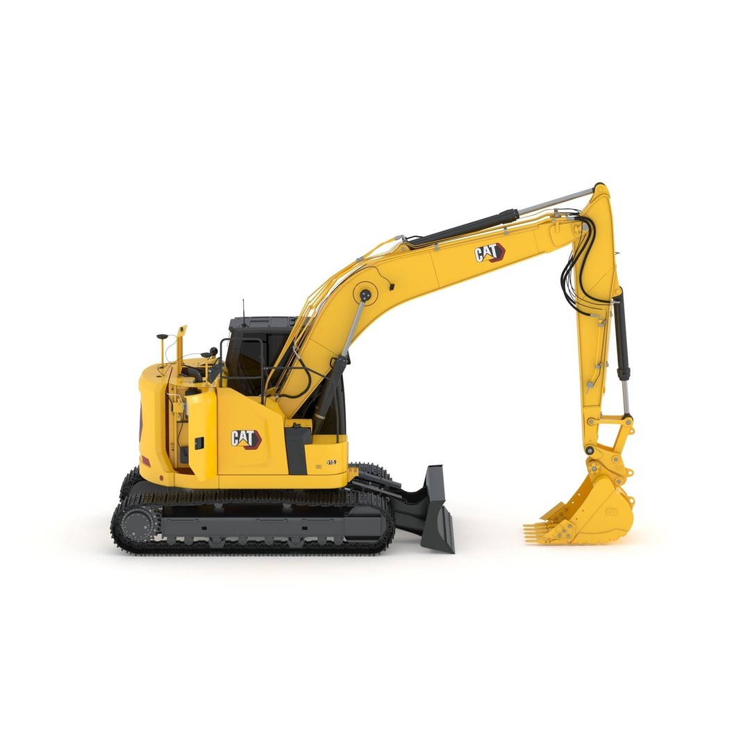 CAT 315 Excavator 3D Model – High-Quality Game Asset, FBX & OBJ - View 5