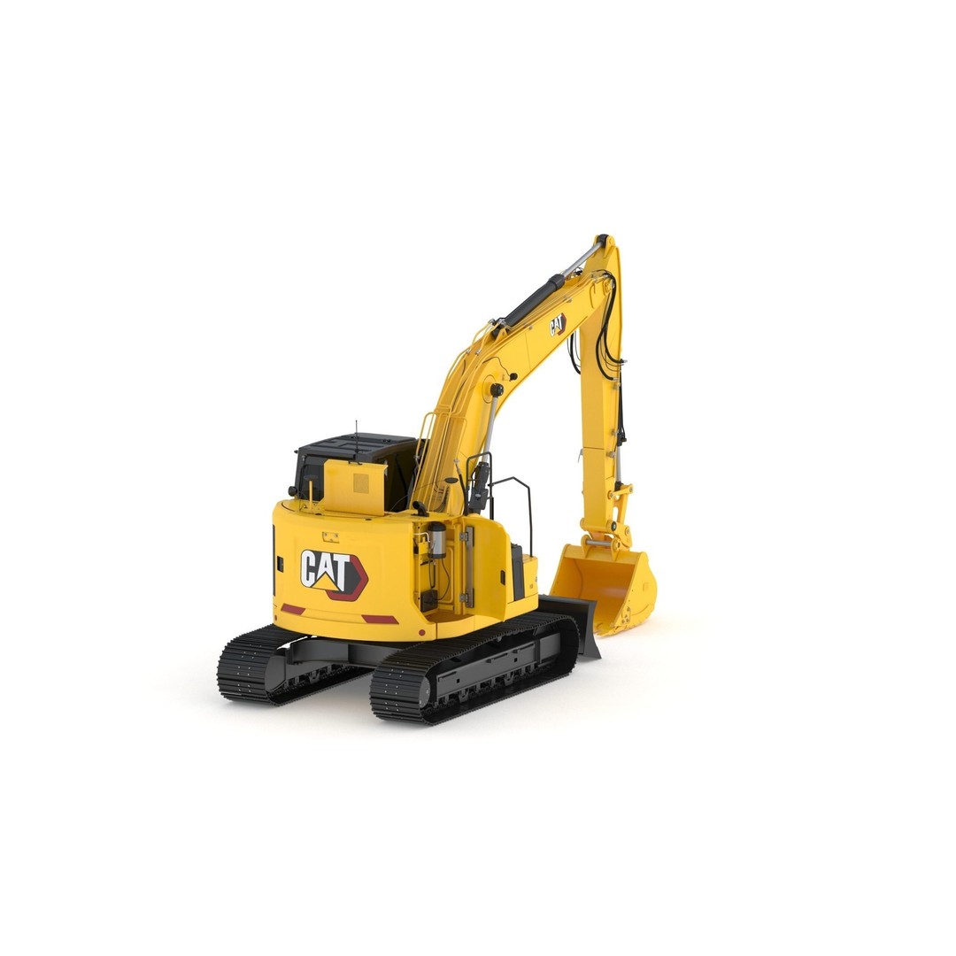 CAT 315 Excavator 3D Model – High-Quality Game Asset, FBX & OBJ - View 6