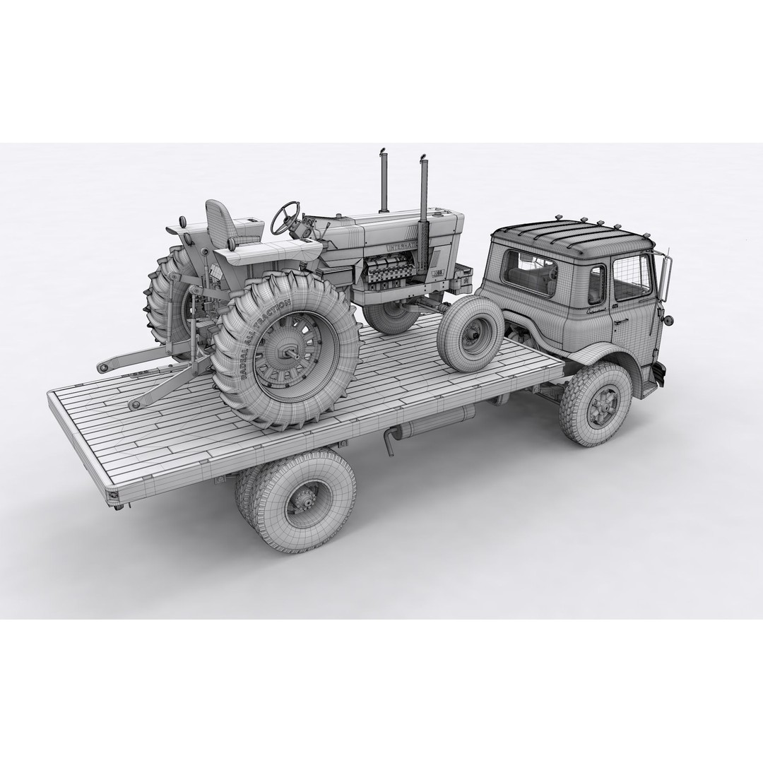 International Loadstar Truck 3D Model – Classic Vehicle, FBX, OBJ