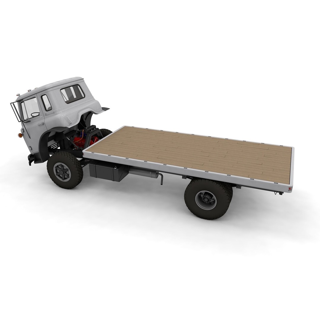 International Loadstar Truck 3D Model – Classic Vehicle, FBX, OBJ - View 10
