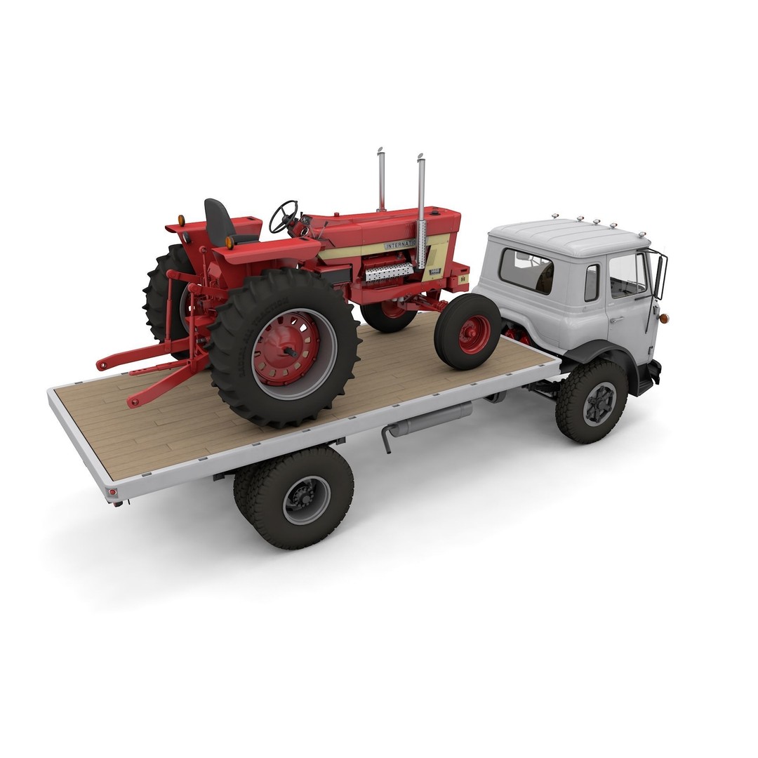 International Loadstar Truck 3D Model – Classic Vehicle, FBX, OBJ - View 15