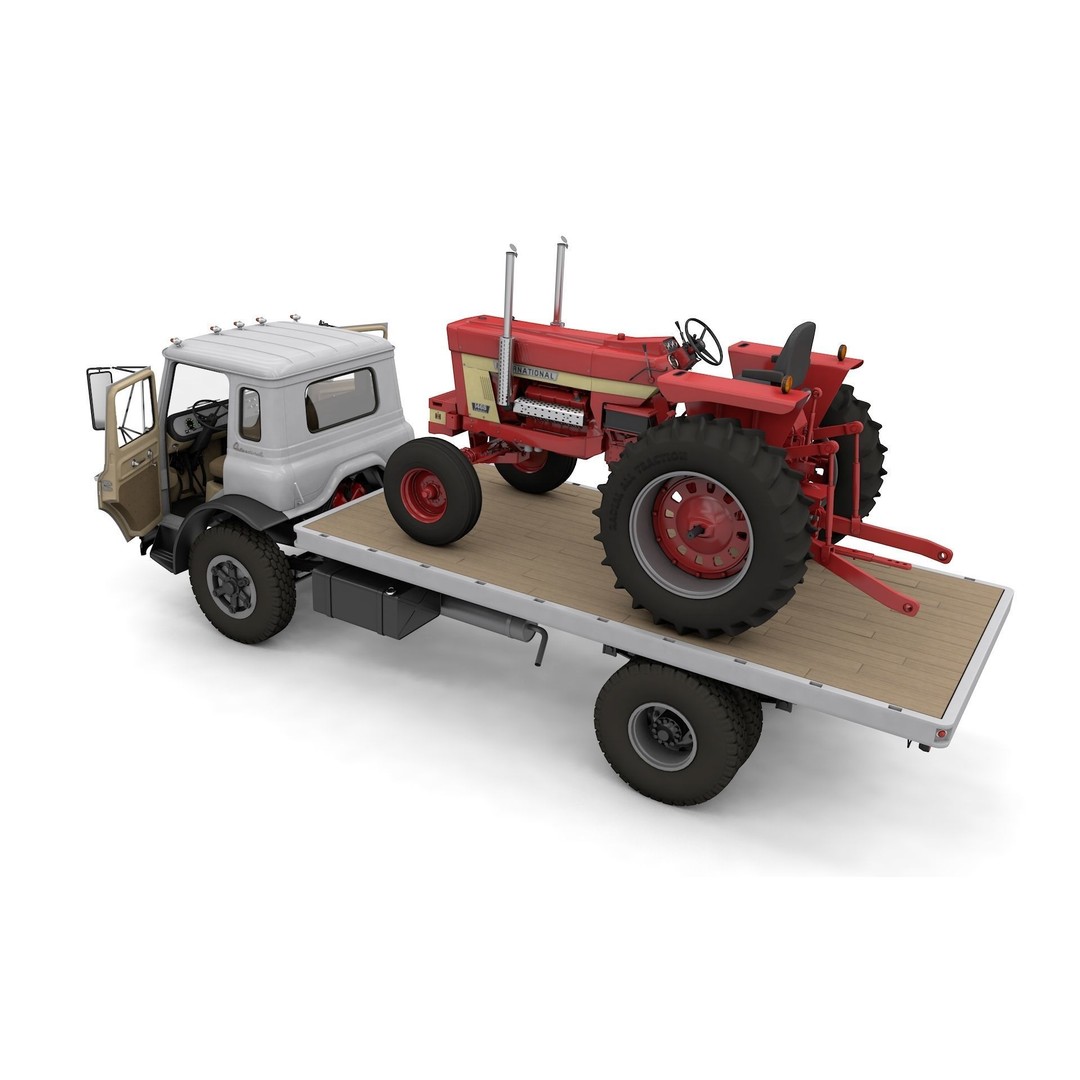 International Loadstar Truck 3D Model – Classic Vehicle, FBX, OBJ - View 17