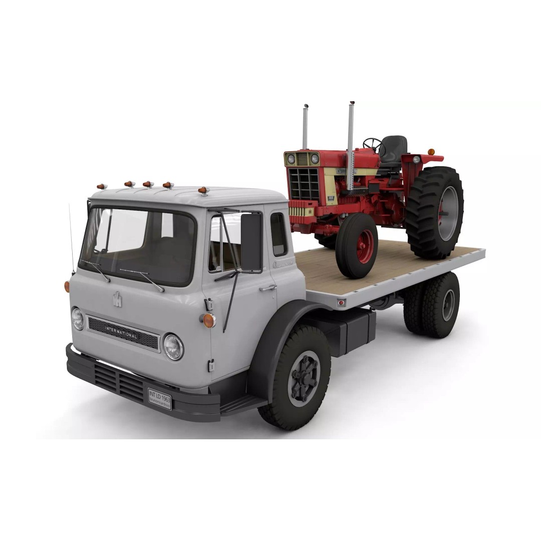International Loadstar Truck 3D Model – Classic Vehicle, FBX, OBJ - View 2