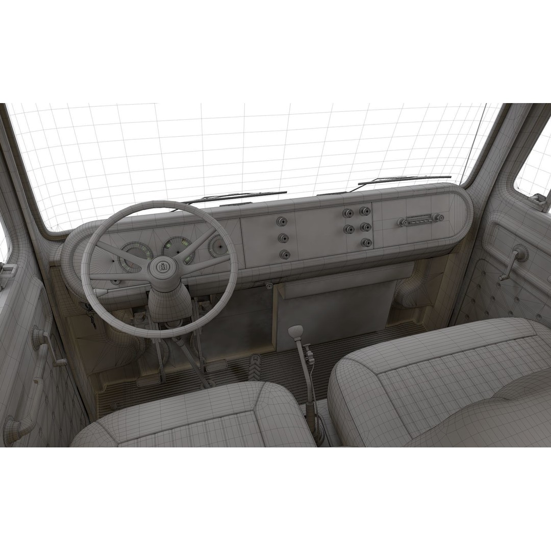 International Loadstar Truck 3D Model – Classic Vehicle, FBX, OBJ - View 23