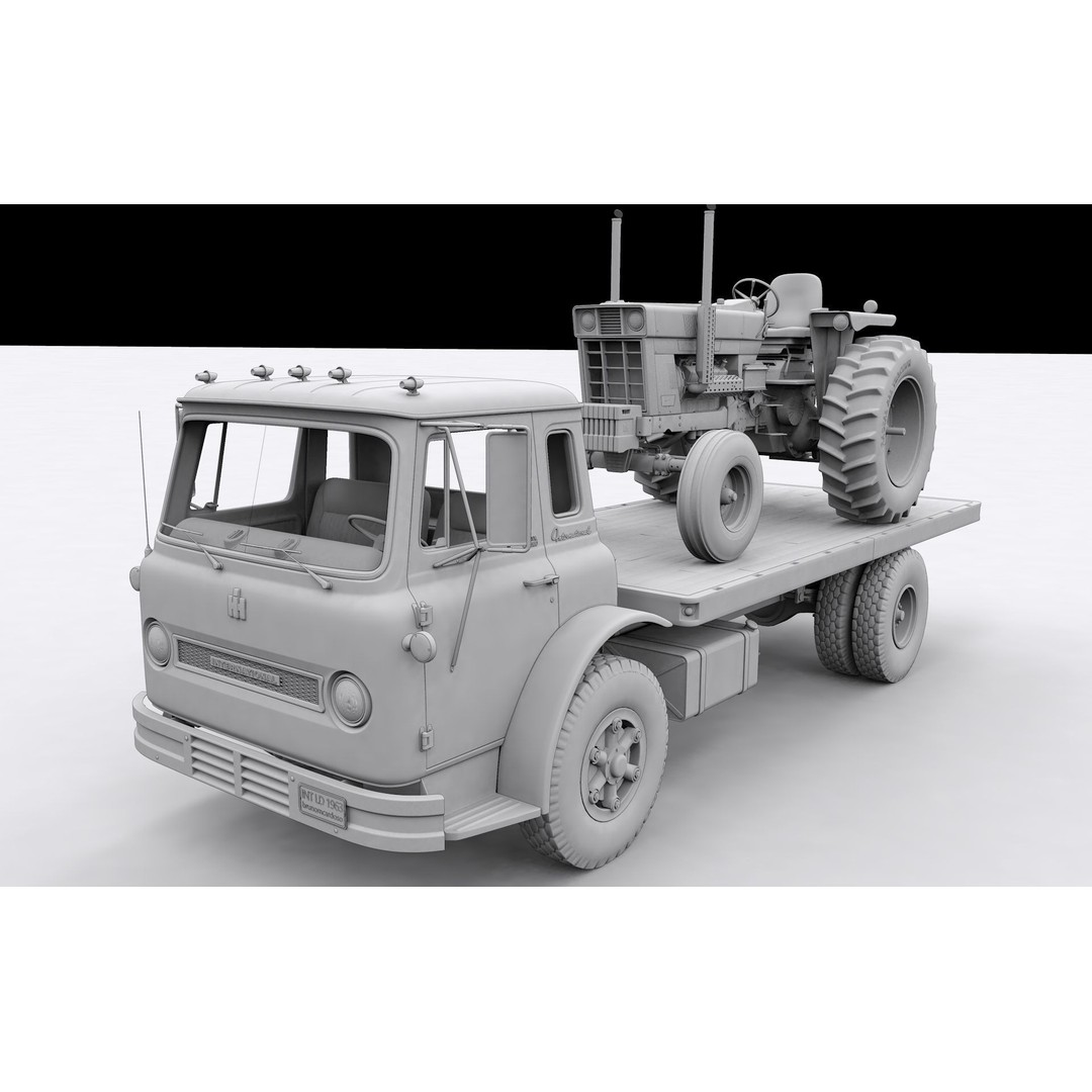 International Loadstar Truck 3D Model – Classic Vehicle, FBX, OBJ - View 24