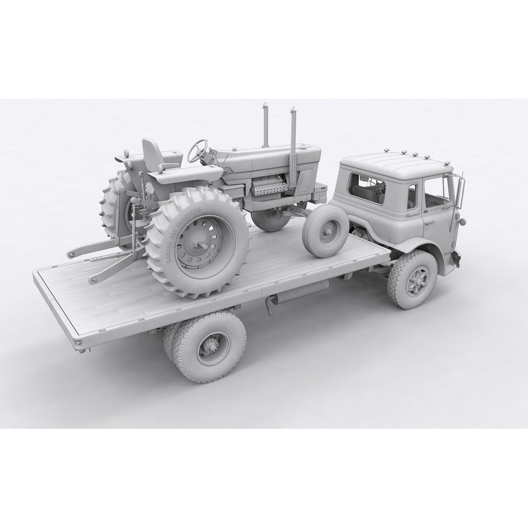 International Loadstar Truck 3D Model – Classic Vehicle, FBX, OBJ - View 26
