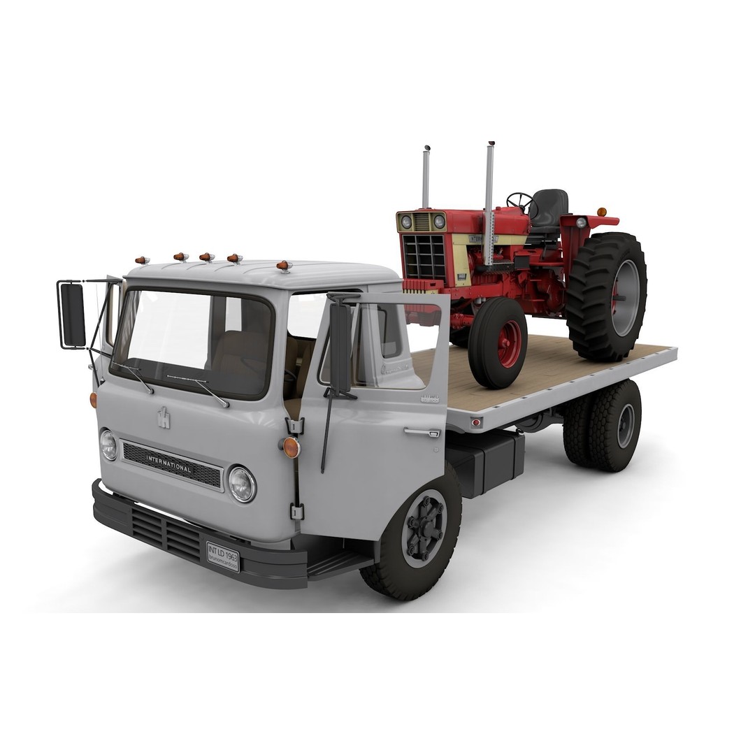 International Loadstar Truck 3D Model – Classic Vehicle, FBX, OBJ - View 3