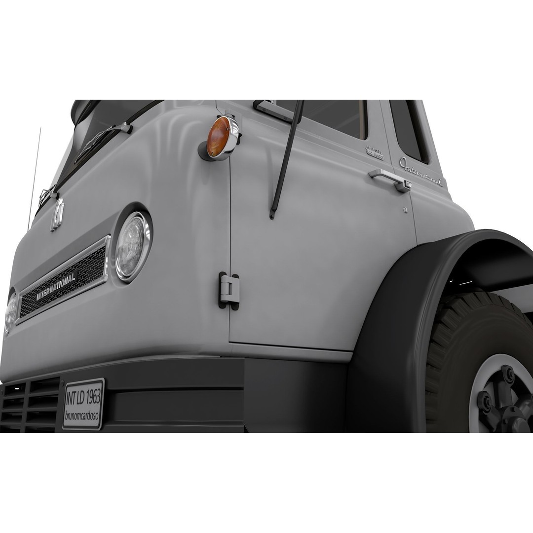 International Loadstar Truck 3D Model – Classic Vehicle, FBX, OBJ - View 5