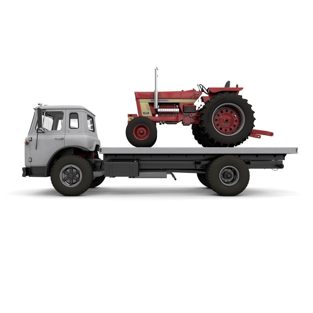 International Loadstar Truck 3D Model – Classic Vehicle, FBX, OBJ - View 6