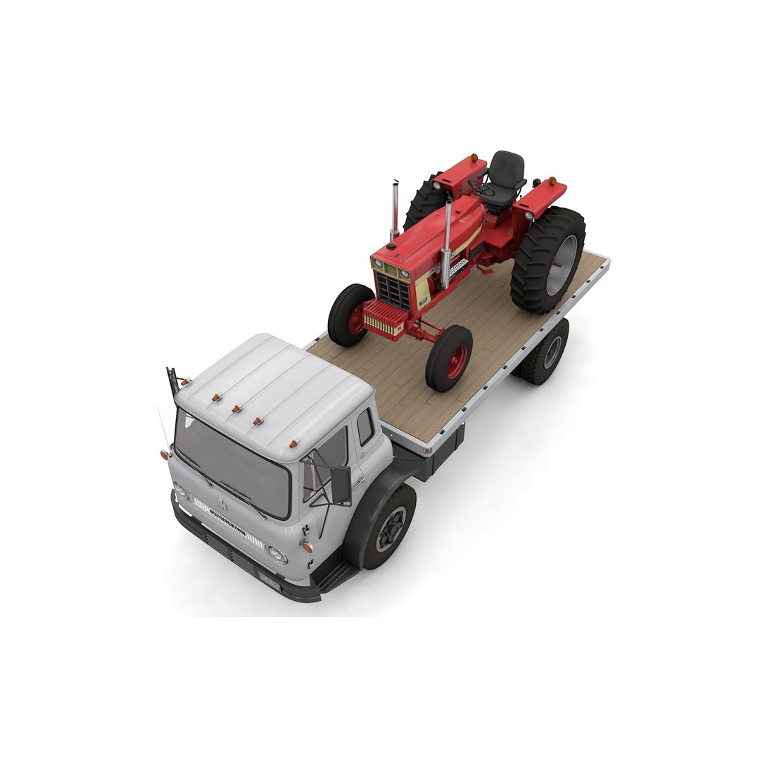 International Loadstar Truck 3D Model – Classic Vehicle, FBX, OBJ - View 7