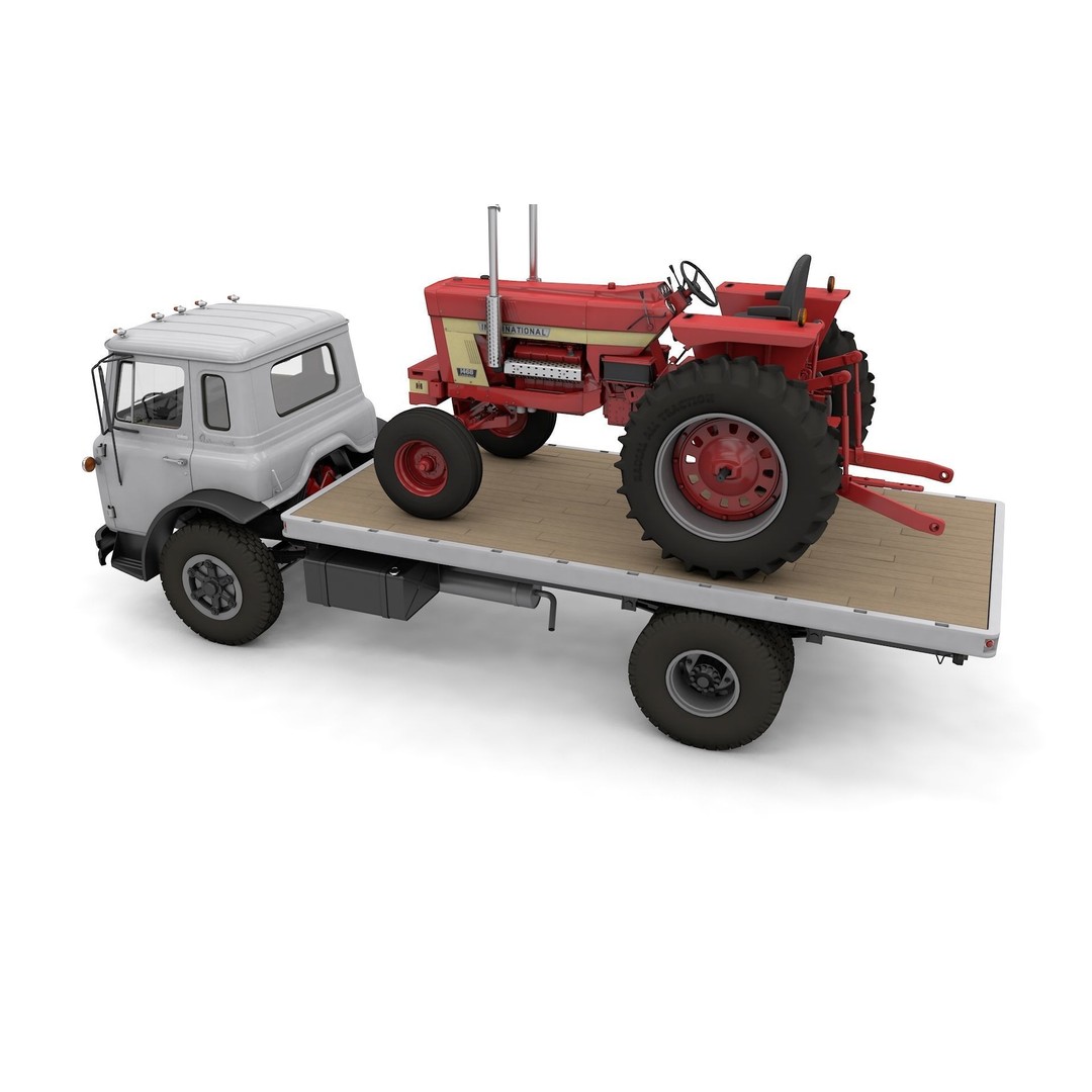 International Loadstar Truck 3D Model – Classic Vehicle, FBX, OBJ - View 8