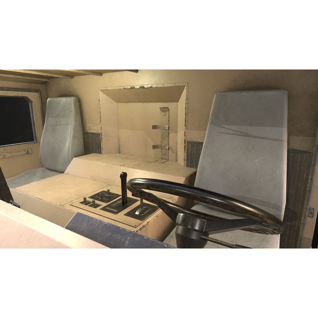 Heavy Military Truck 3D Model – Low Poly Game Ready, FBX, OBJ - View 33