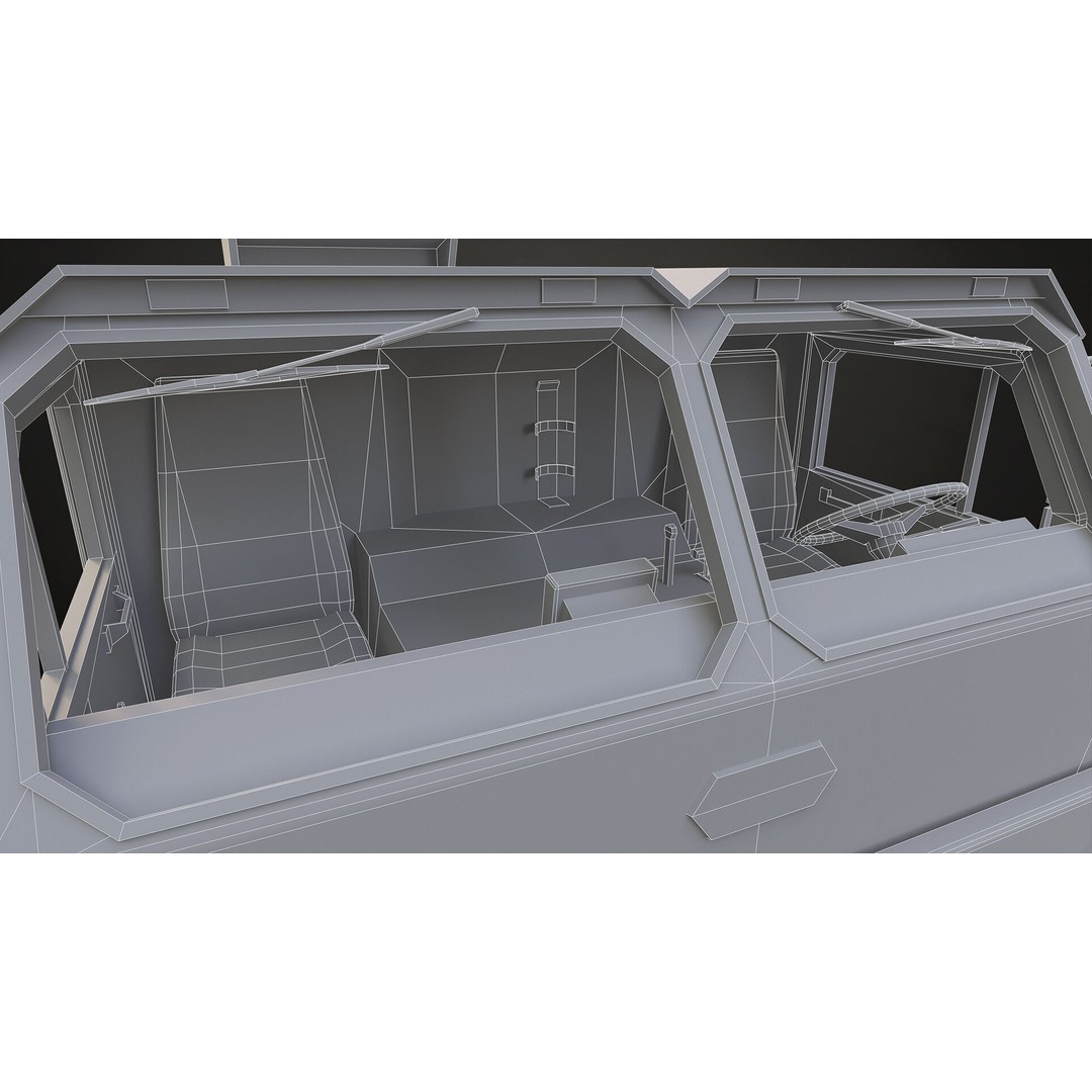 Heavy Military Truck 3D Model – Low Poly Game Ready, FBX, OBJ - View 40