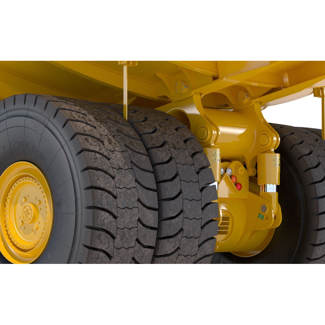 Komatsu 930E Rigid Dump Truck 3D Model – High Poly PBR Asset, FBX - View 12