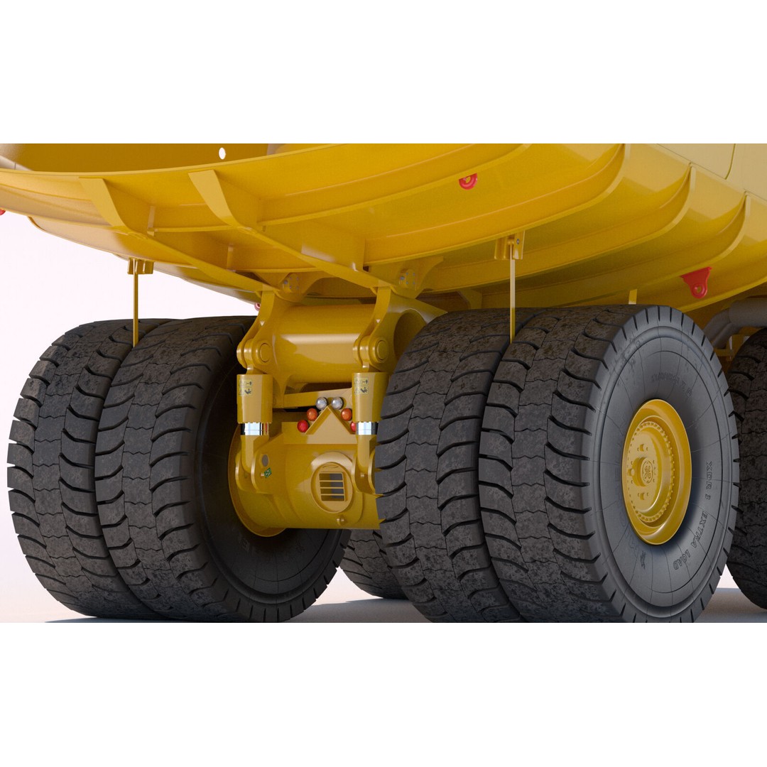 Komatsu 930E Rigid Dump Truck 3D Model – High Poly PBR Asset, FBX - View 14