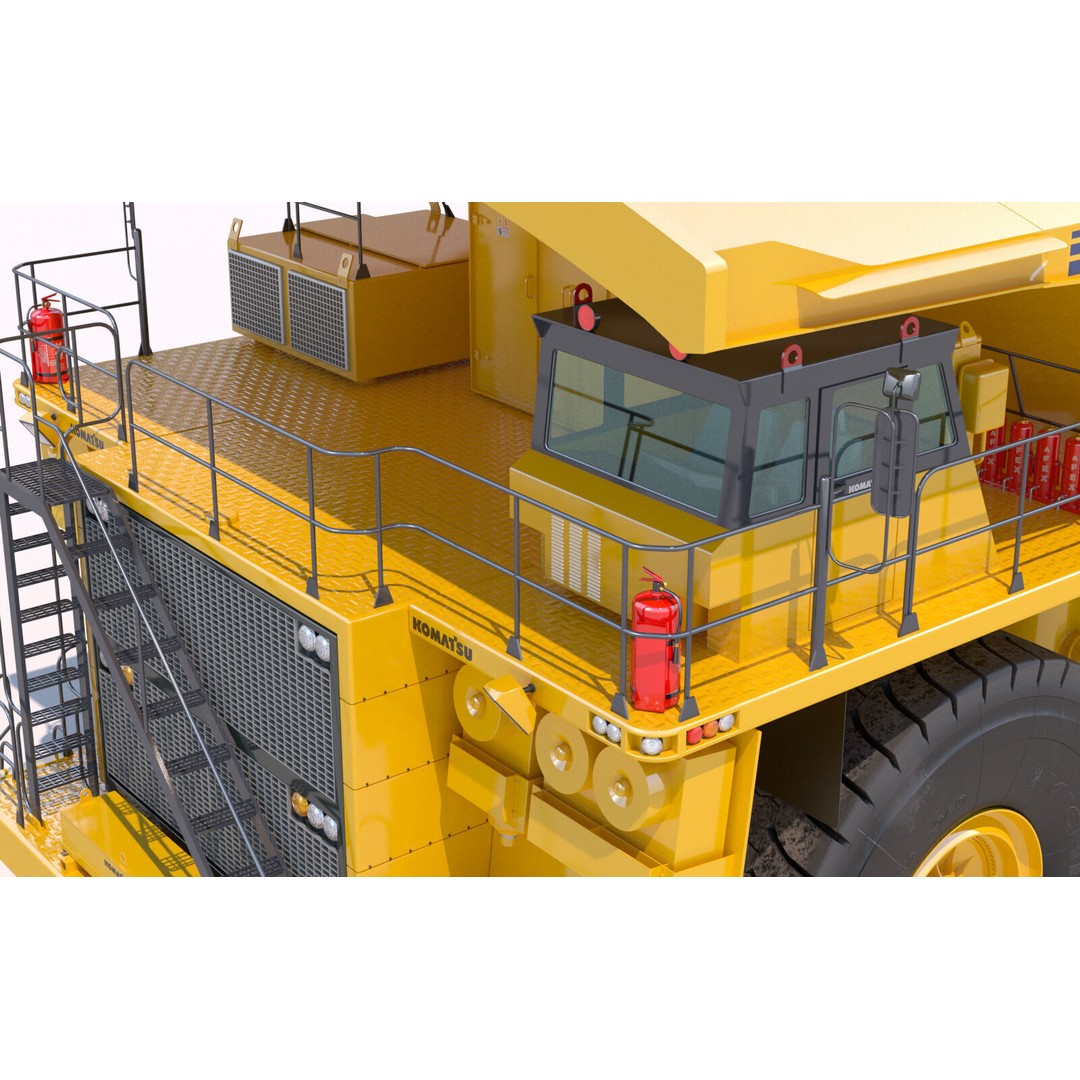 Komatsu 930E Rigid Dump Truck 3D Model – High Poly PBR Asset, FBX - View 16