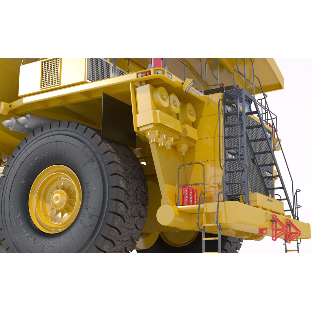 Komatsu 930E Rigid Dump Truck 3D Model – High Poly PBR Asset, FBX - View 17