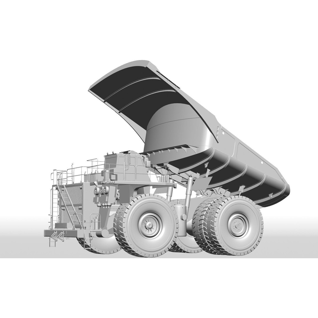 Komatsu 930E Rigid Dump Truck 3D Model – High Poly PBR Asset, FBX - View 18