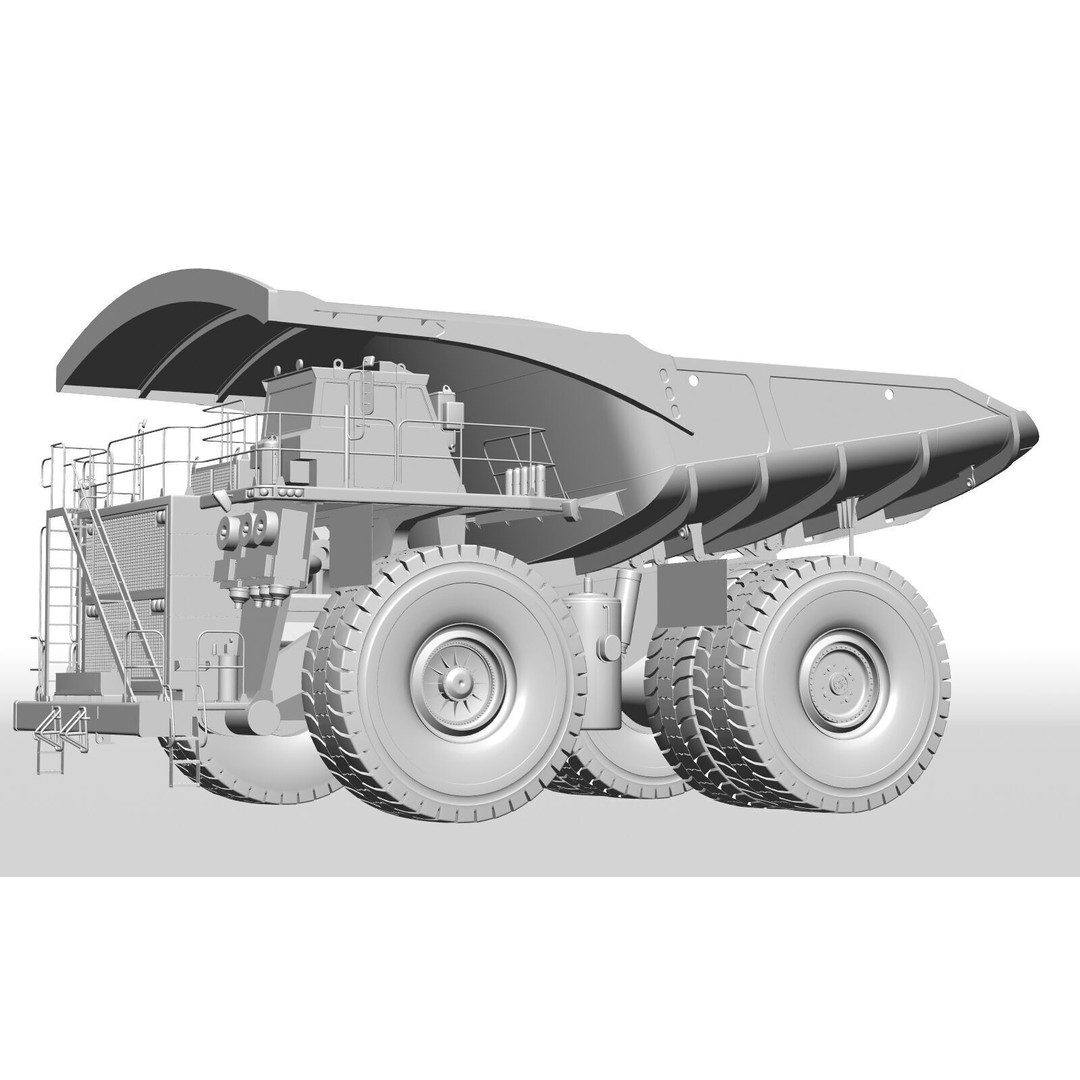 Komatsu 930E Rigid Dump Truck 3D Model – High Poly PBR Asset, FBX - View 19