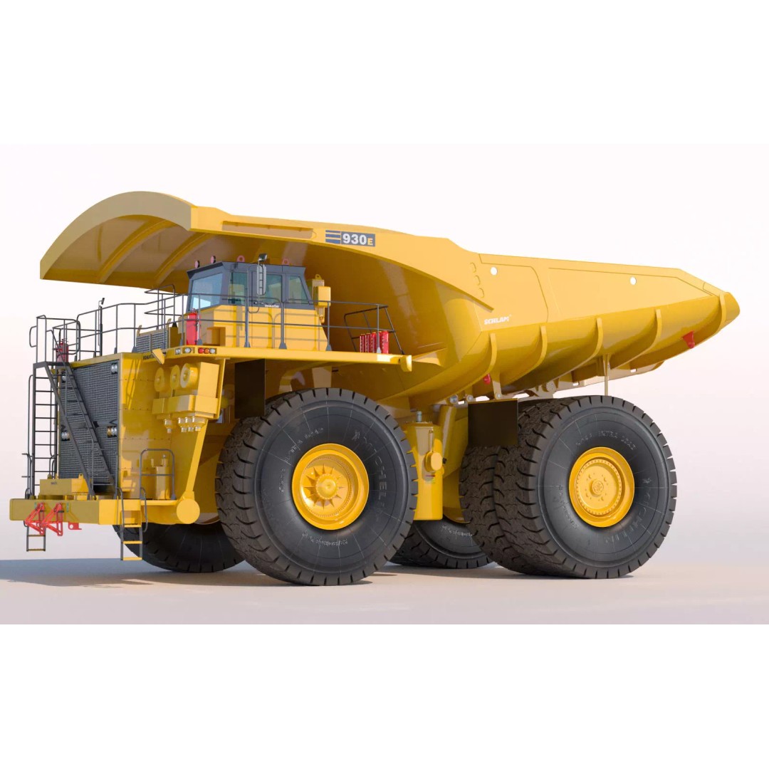 Komatsu 930E Rigid Dump Truck 3D Model – High Poly PBR Asset, FBX - View 2