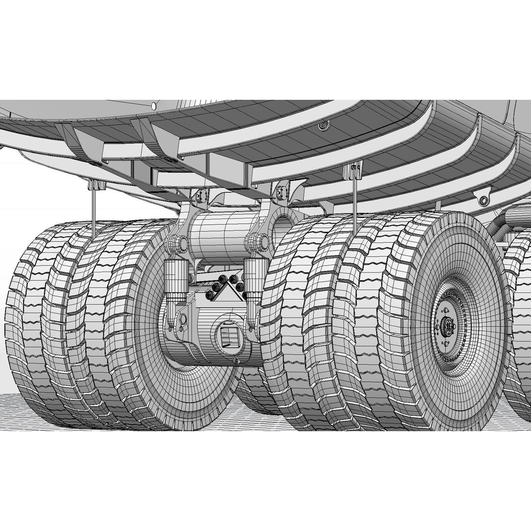 Komatsu 930E Rigid Dump Truck 3D Model – High Poly PBR Asset, FBX - View 22