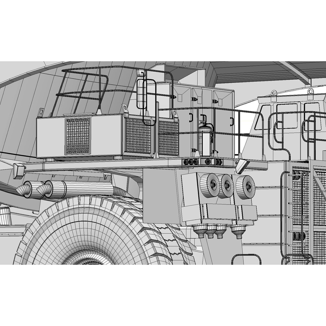 Komatsu 930E Rigid Dump Truck 3D Model – High Poly PBR Asset, FBX - View 23