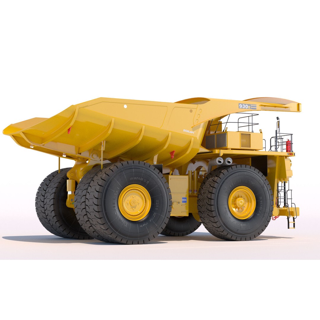Komatsu 930E Rigid Dump Truck 3D Model – High Poly PBR Asset, FBX - View 4