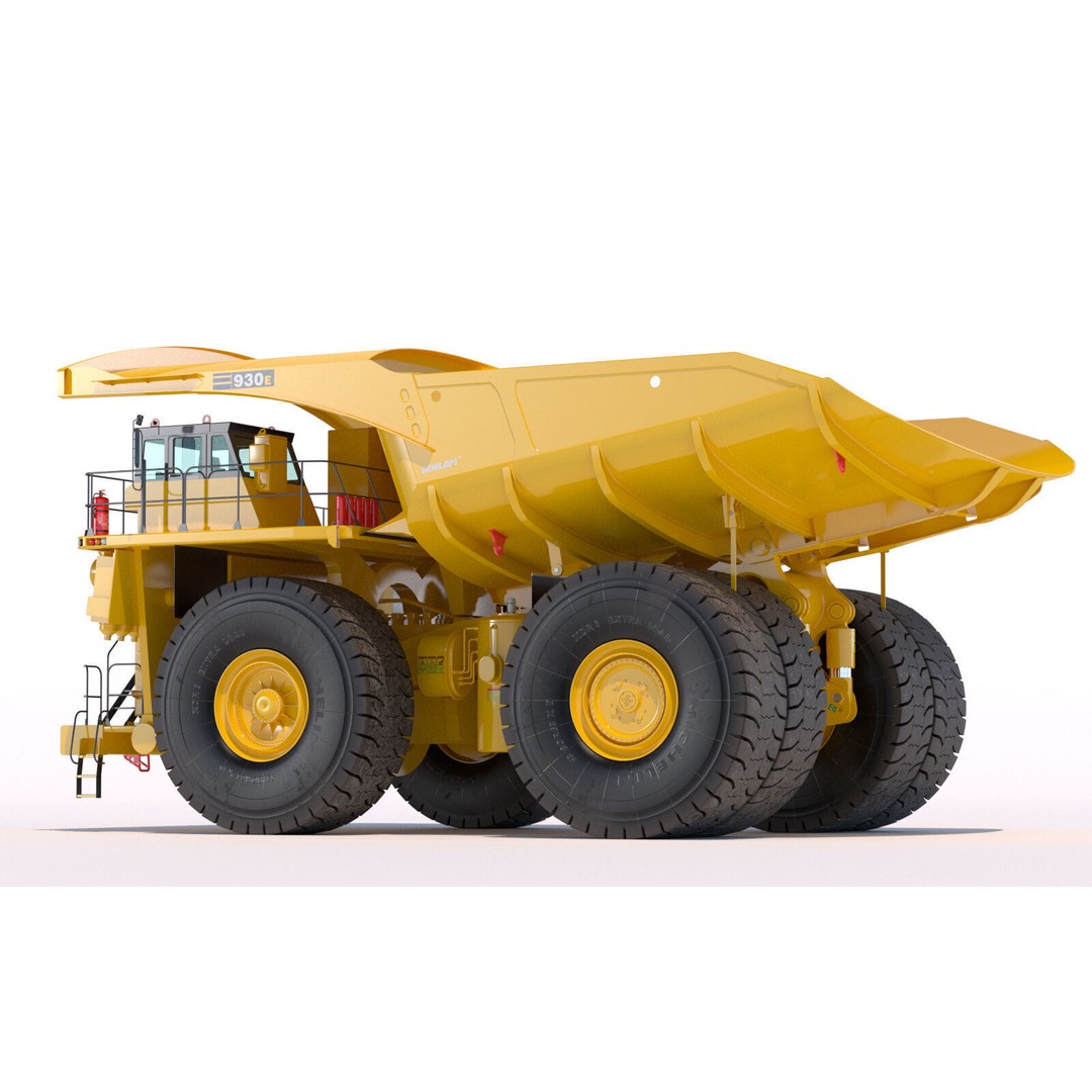 Komatsu 930E Rigid Dump Truck 3D Model – High Poly PBR Asset, FBX - View 5