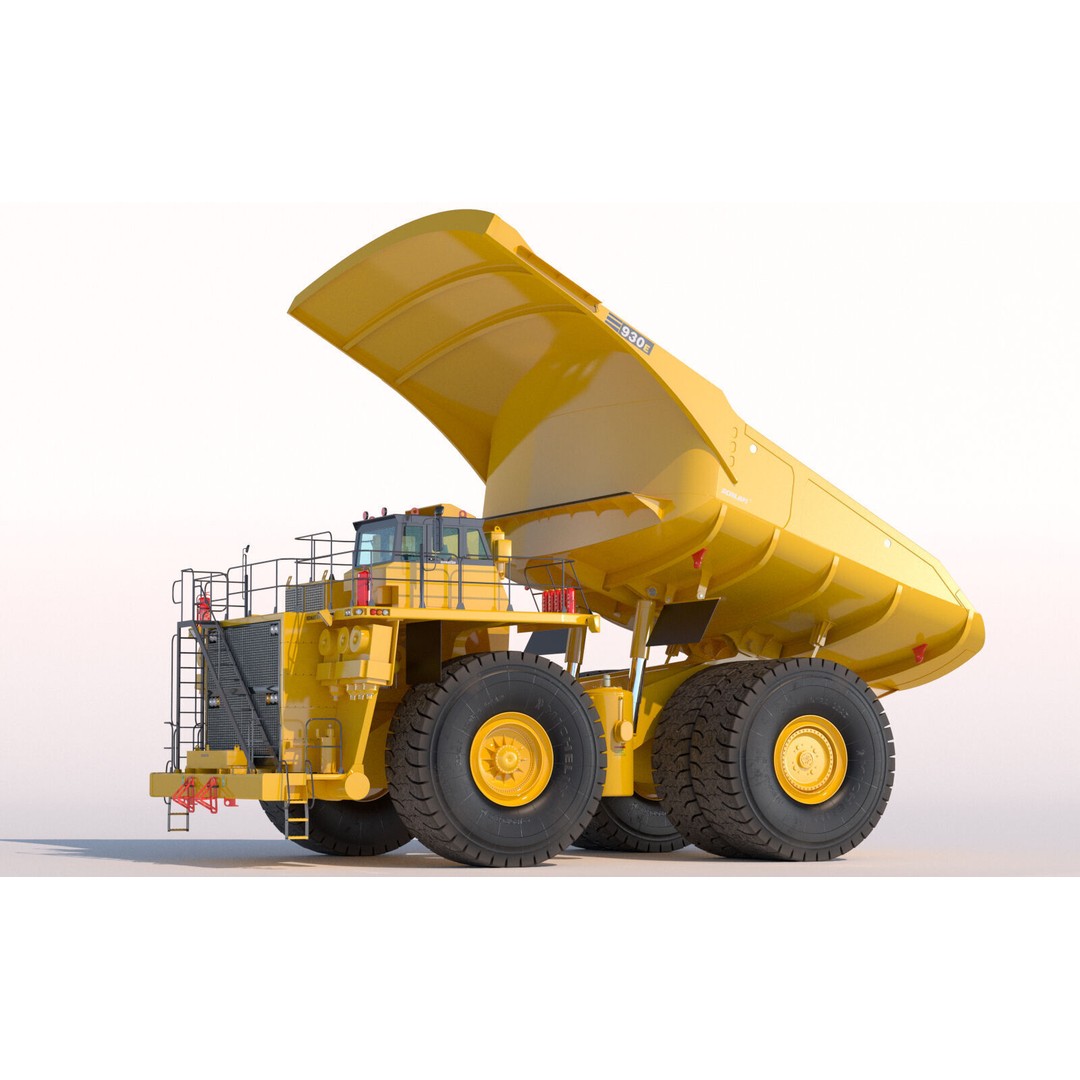Komatsu 930E Rigid Dump Truck 3D Model – High Poly PBR Asset, FBX - View 6