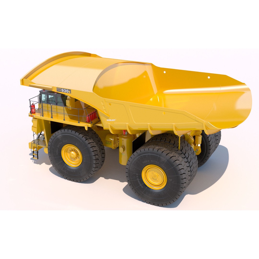 Komatsu 930E Rigid Dump Truck 3D Model – High Poly PBR Asset, FBX - View 8