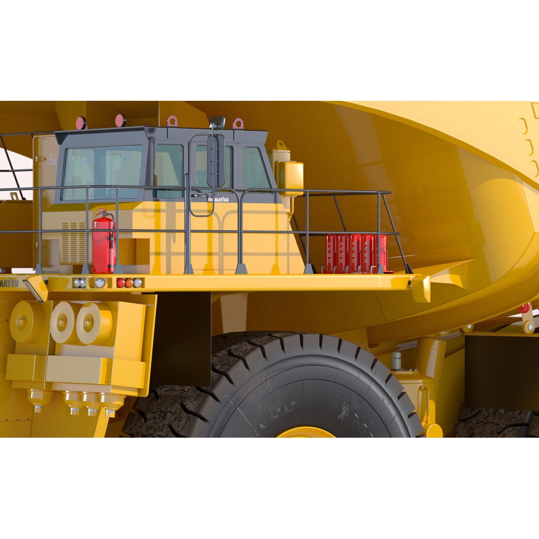 Komatsu 930E Rigid Dump Truck 3D Model – High Poly PBR Asset, FBX - View 9