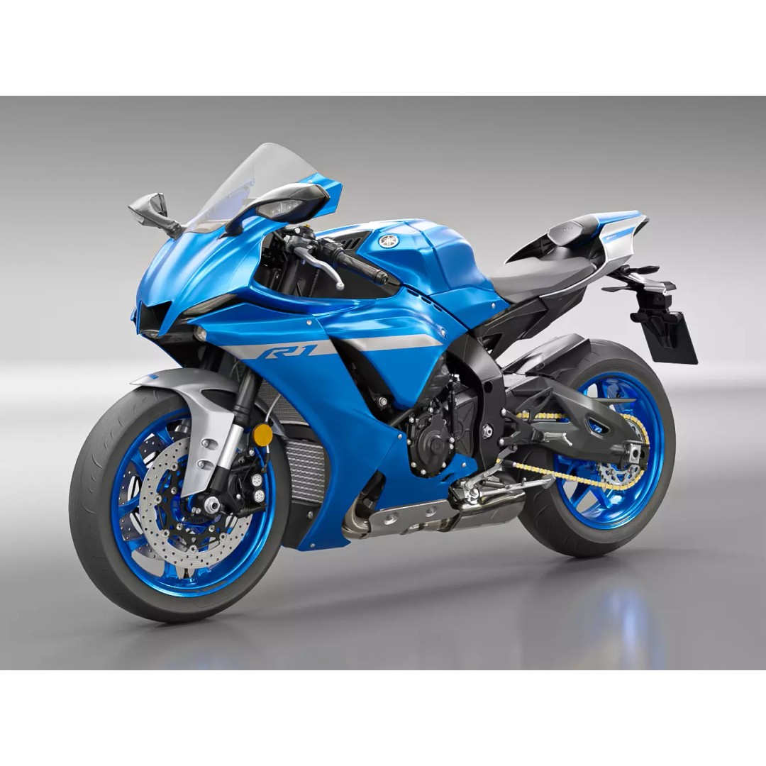 YAMAHA YZF R1 2020 3D Model – Low Poly Game Asset, FBX, OBJ - View 4