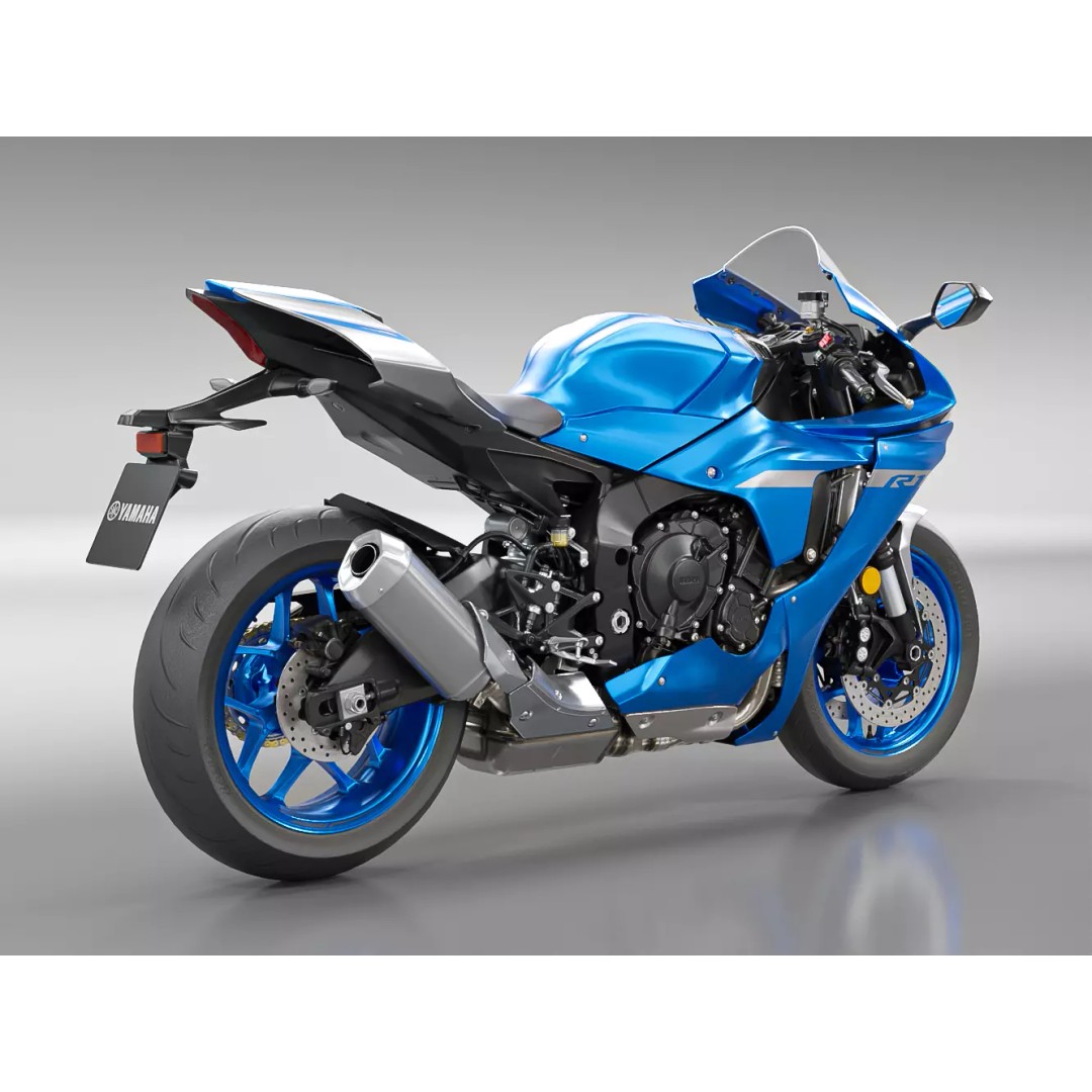 YAMAHA YZF R1 2020 3D Model – Low Poly Game Asset, FBX, OBJ - View 5