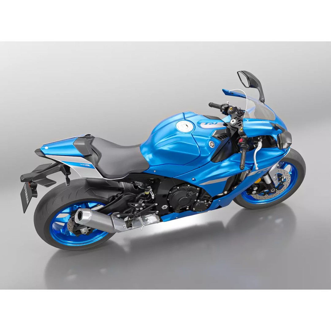 YAMAHA YZF R1 2020 3D Model – Low Poly Game Asset, FBX, OBJ - View 7