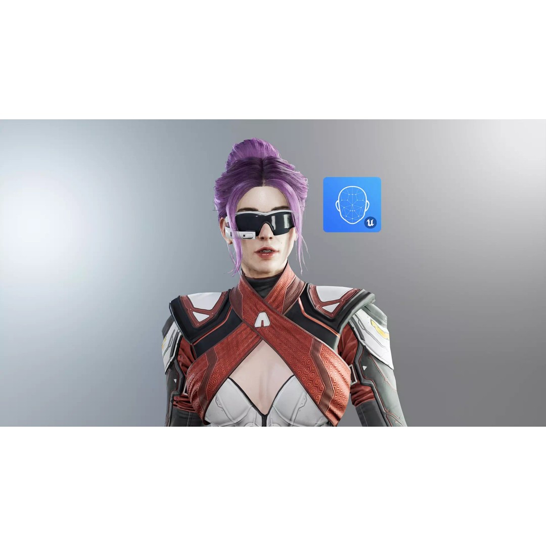Sci-Fi Female 3D Model – Low Poly Rigged Character with PBR Textures - View 2