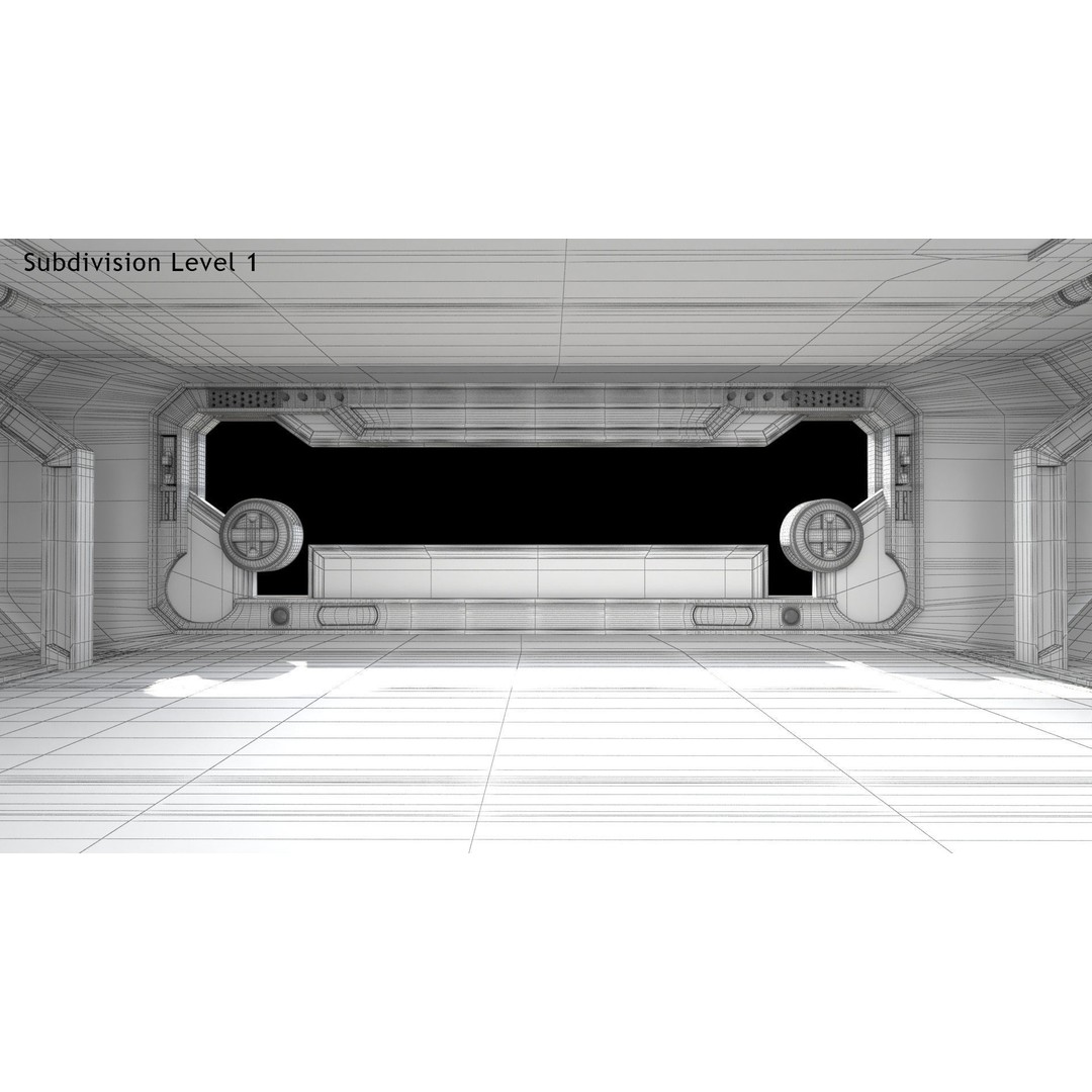 Sci-Fi Interior Scene 3D Model – Low Poly Game Asset, FBX, PBR - View 19