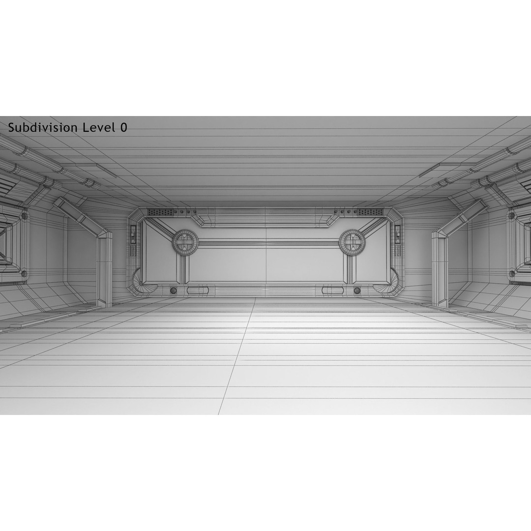Sci-Fi Interior Scene 3D Model – Low Poly Game Asset, FBX, PBR - View 26