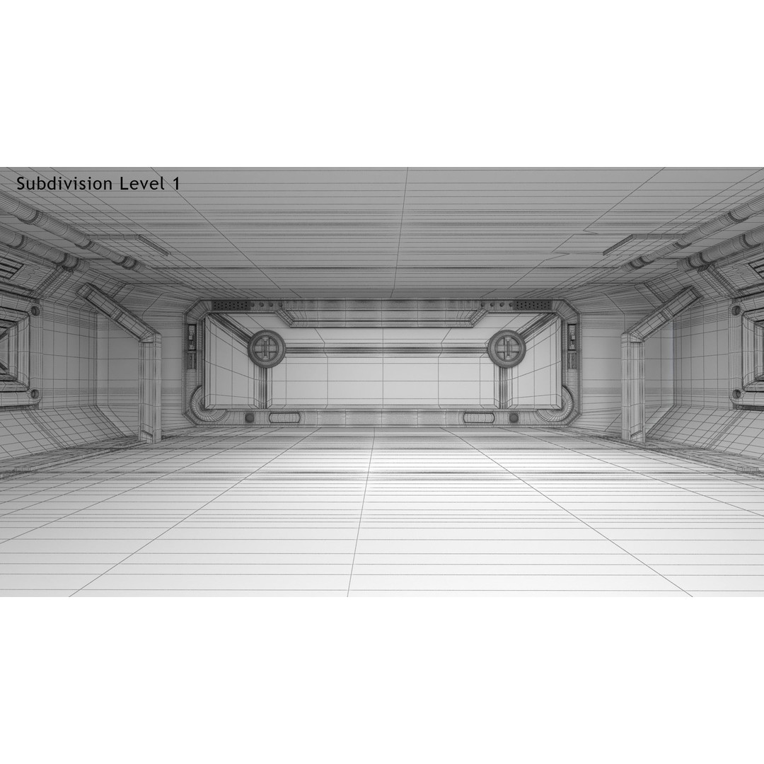 Sci-Fi Interior Scene 3D Model – Low Poly Game Asset, FBX, PBR - View 29