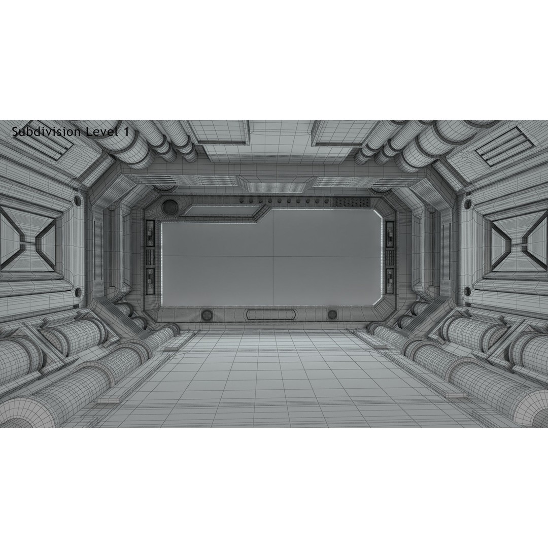 Sci-Fi Interior Scene 3D Model – Low Poly Game Asset, FBX, PBR - View 36